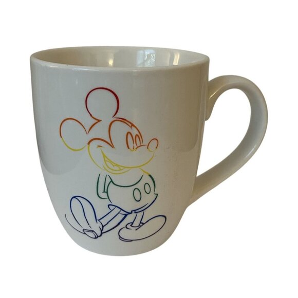 Mickey Mouse Rainbow Disney Collection Ceramic Mug 18 Oz Microwave & Dishwasher - Picture 1 of 3